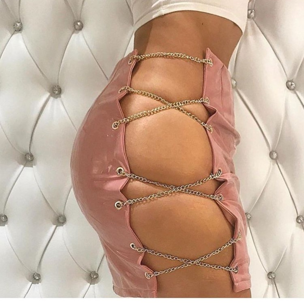 Sexy latex skirt